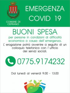 buoni spesa comune Ceprano