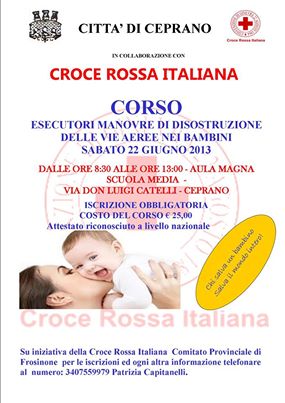 Corso disostruttore vie respiratorie bambini