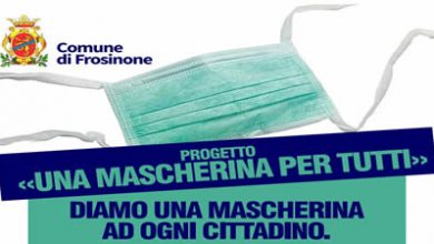 Comune Frosinone dona mascherine